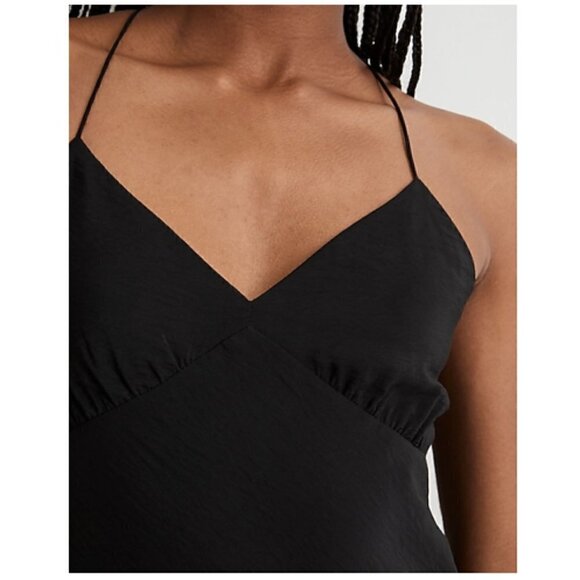 Madewell Layton V-Neck Lightweight Midi Slip Dress Black Size 14/XL NWT - Picture 4 of 12